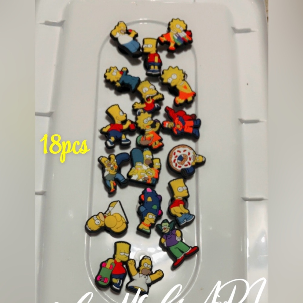 Cartoon Character Shoe Charms Set Simpsons